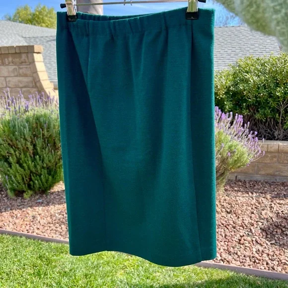 Missoni Skirt NWT Knit Wool Knee Length Midi Teal Green Size 40 US  display picture 1